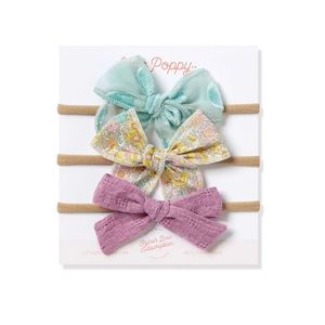 NEW Little Poppy Co. Nylon Headband Bows NWT